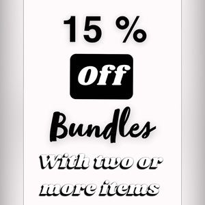 Get 15 % off with bundles of two or more items ✨✨✨